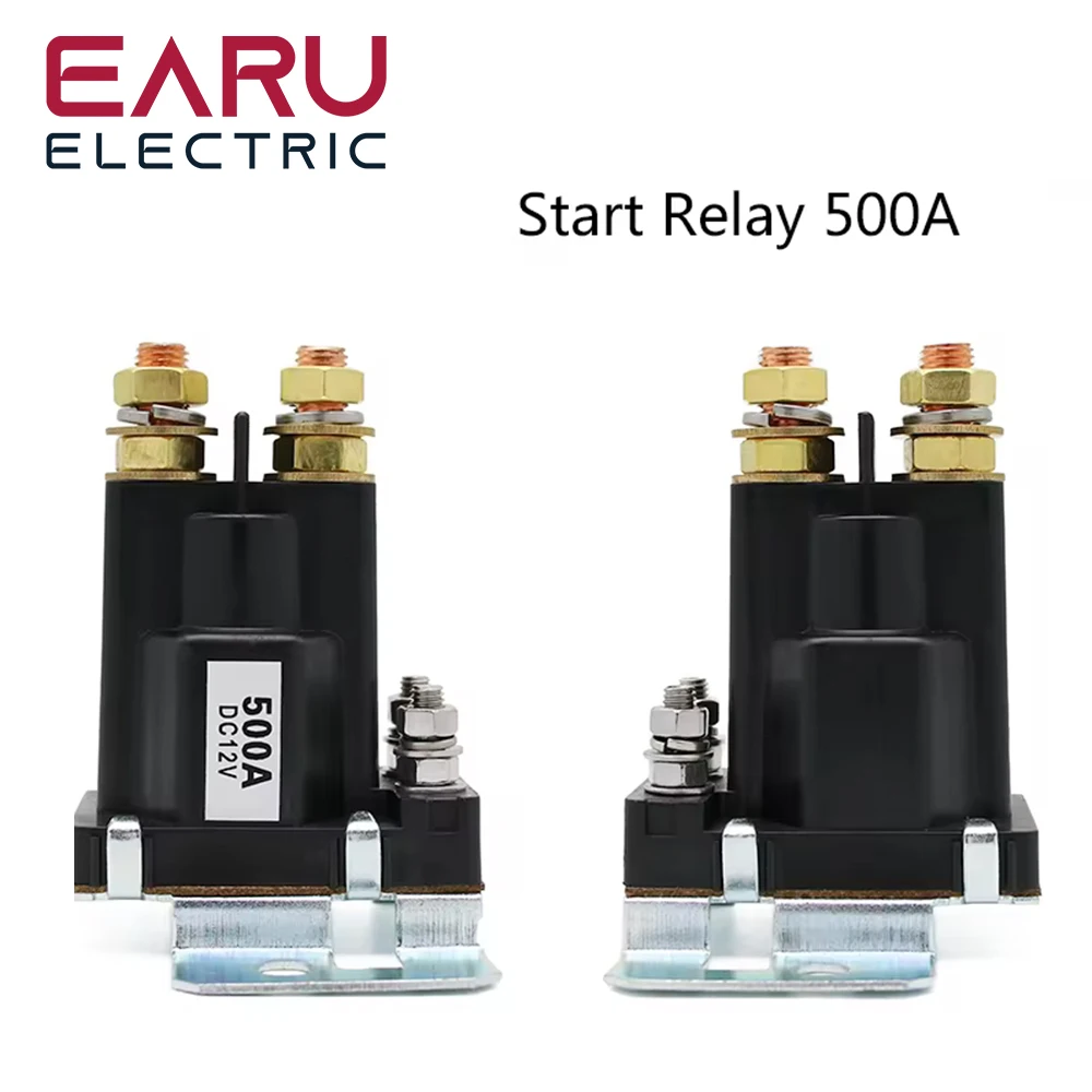 Dual Battery Start Relay 4 Pin Large Current 500A 12V 24VDC Car Power Switch,Starting Relay,Auto Start Contactor Heavy Current