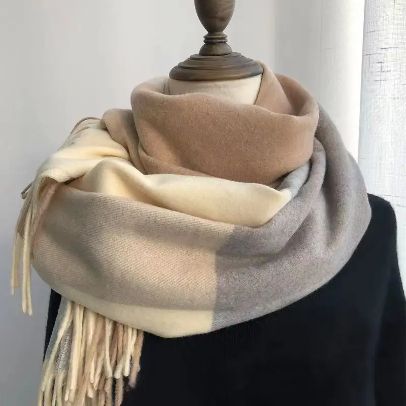 2024 Winter Fashion Must-have Cashmere Scarf for Women Outdoor Activities Warm Neck Scarves