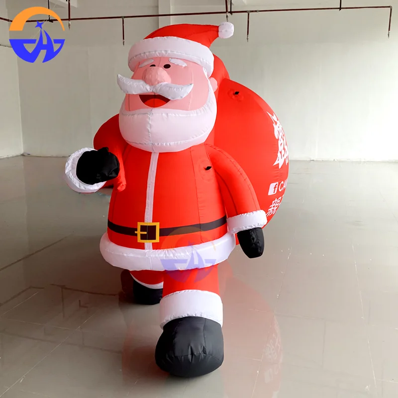 Modelo inflável de Papai Noel - evento de quintal ao ar livre de Natal e adereço de decoração de festas