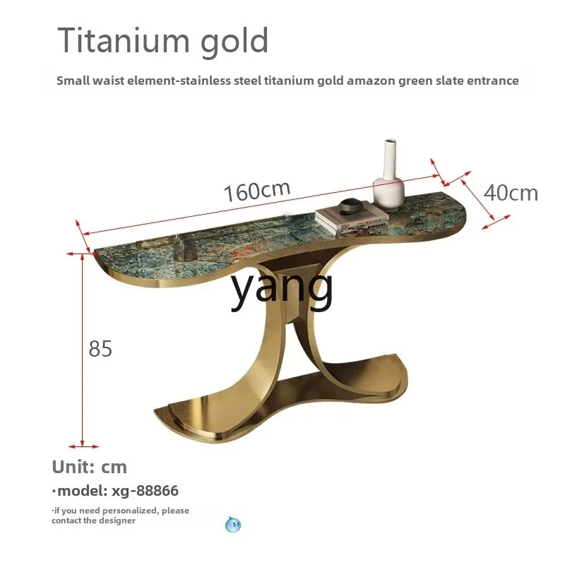 xyy modern light luxury rock slab entrance table villa model room door entry table