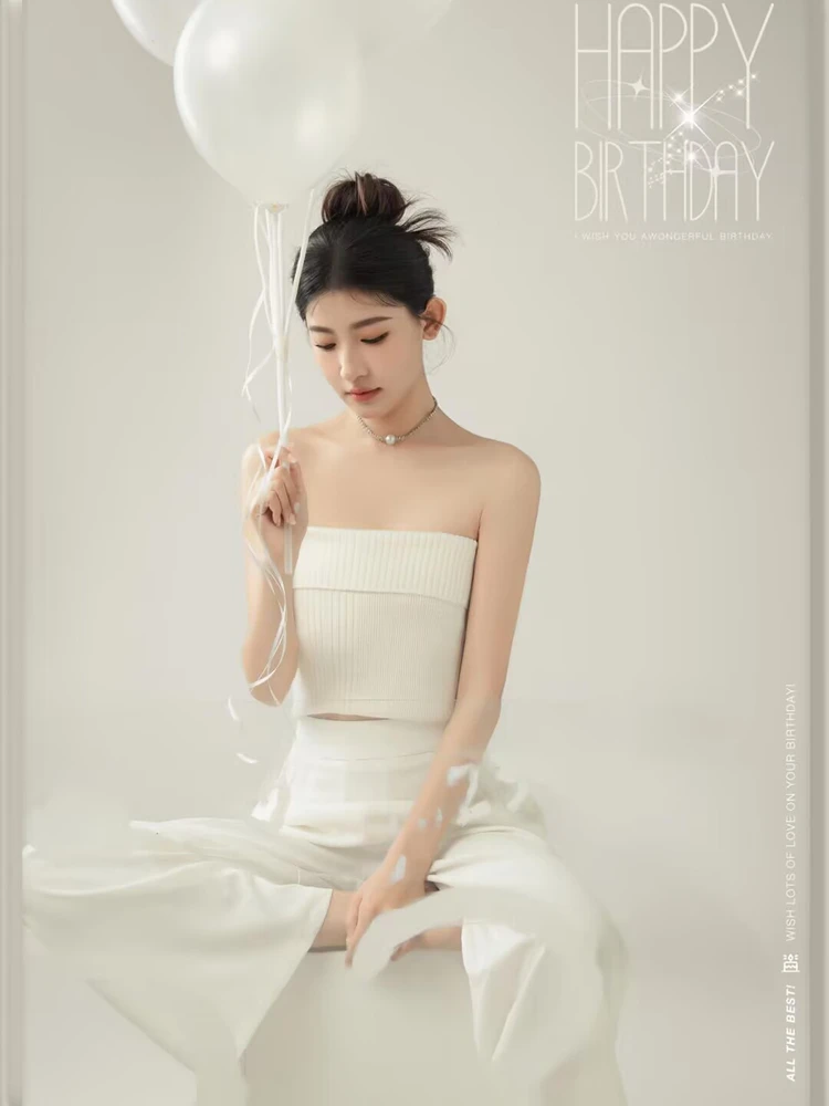 

Korean Style Birthday Photo Theme Creamy Atmosphere Girl Portrait Artistic Clothing New Arrival Studio Photography Ward...