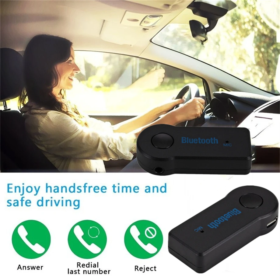 AUX Car Bluetooth Receiver 3.5mm Socket 5.0 Wireless Bluetooth Adapter Audio Converter Mobile Phone HandsFree Stereo Reciever