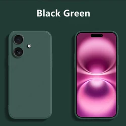 Luxury Original For Apple iPhone 16 Plus Case Cover For iPhone 16 Pro Shell Bumper Soft Liquid Silicone чехол Funda Para Cover