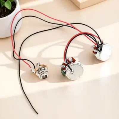

1Set Bass Circuit Upgrade Kit For Electric Bass Guitar, Active Preamp Wiring Harness, Tone Control Modification, Durable Music