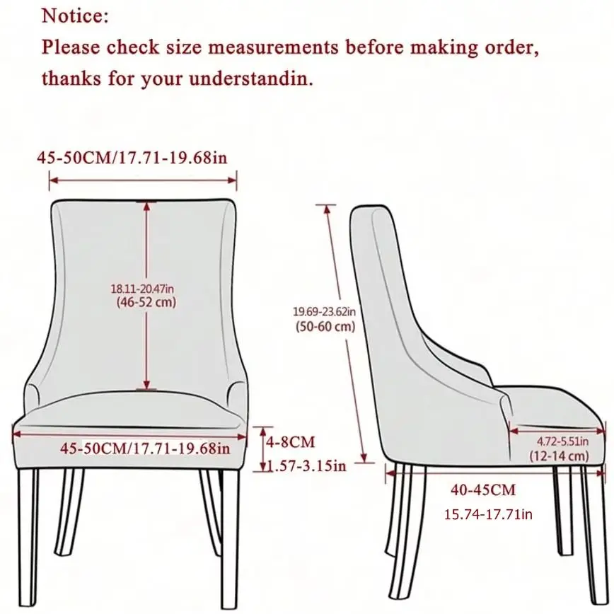 1/2/4pcs Washable Jacquard Chair Cover Curved Integrated Dining Office Chair Cover High Sloping Armchair Case Banquet Home Decor