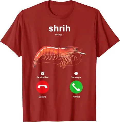 Shrih Calling Smoking Shrimp Lustiges Meeresfrüchte-Meme-T-Shirt Y2k Meeresfrüchte-Liebhaber, Krebstier-Fans Persönlichkeits-Sarkasmus-Sprücher-T-Shirt – Detail 9
