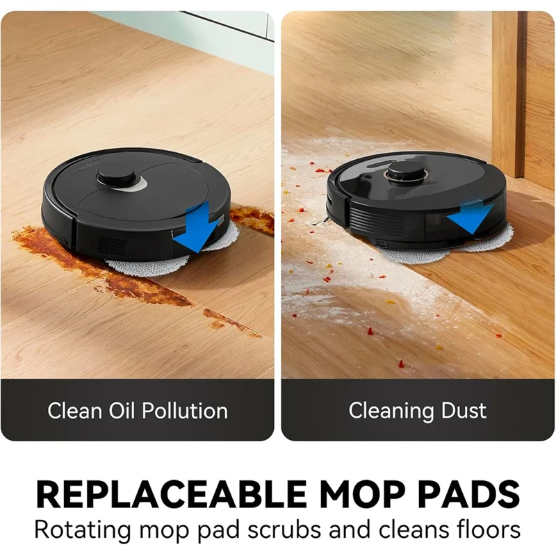 

Hot Sale Microfiber Vacuum Mop Cloth Pads For Roborock Q Revo & Qrevo Maxv Robot Vacuum - Reusable And Washable Replacement Part