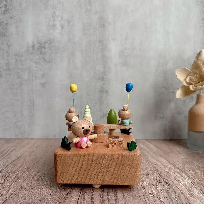 

Холодная доска, деревянная музыкальная шкатулка, украшение для рабочего стола, подарочная музыкальная шкатулка для детского сада, сувенир из бука, ремесло