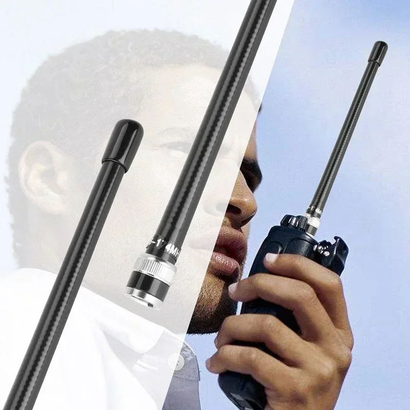 2 uds antena Walkie Talkie BNC VHF136-174MHz aérea para Radio bidireccional 10W con enchufe BNC estándar