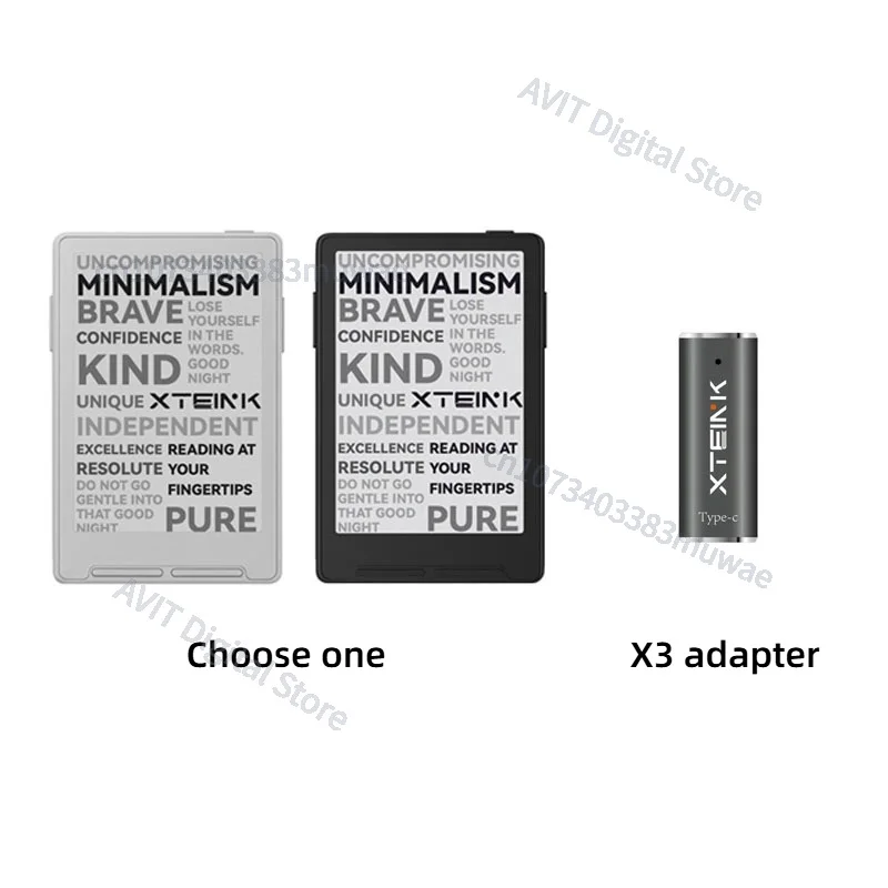 XTEINK X3 Type-C To Pin Mini Adapter and International Version Ink Screen Reader Official Accessory 2pcs Set Gift