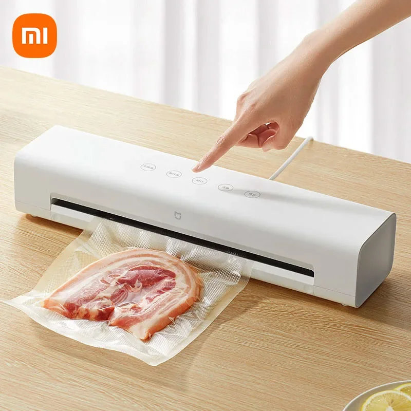 Xiaomi Mijia เครื่องซีลสูญญากาศ 220V 70kPa ถุงพลาสติกสูบน้ําการบีบอัดครัวเครื่องใช้ในครัวเรือนอาหารเครื่องซีลสูญญากาศบรรจุภัณฑ์