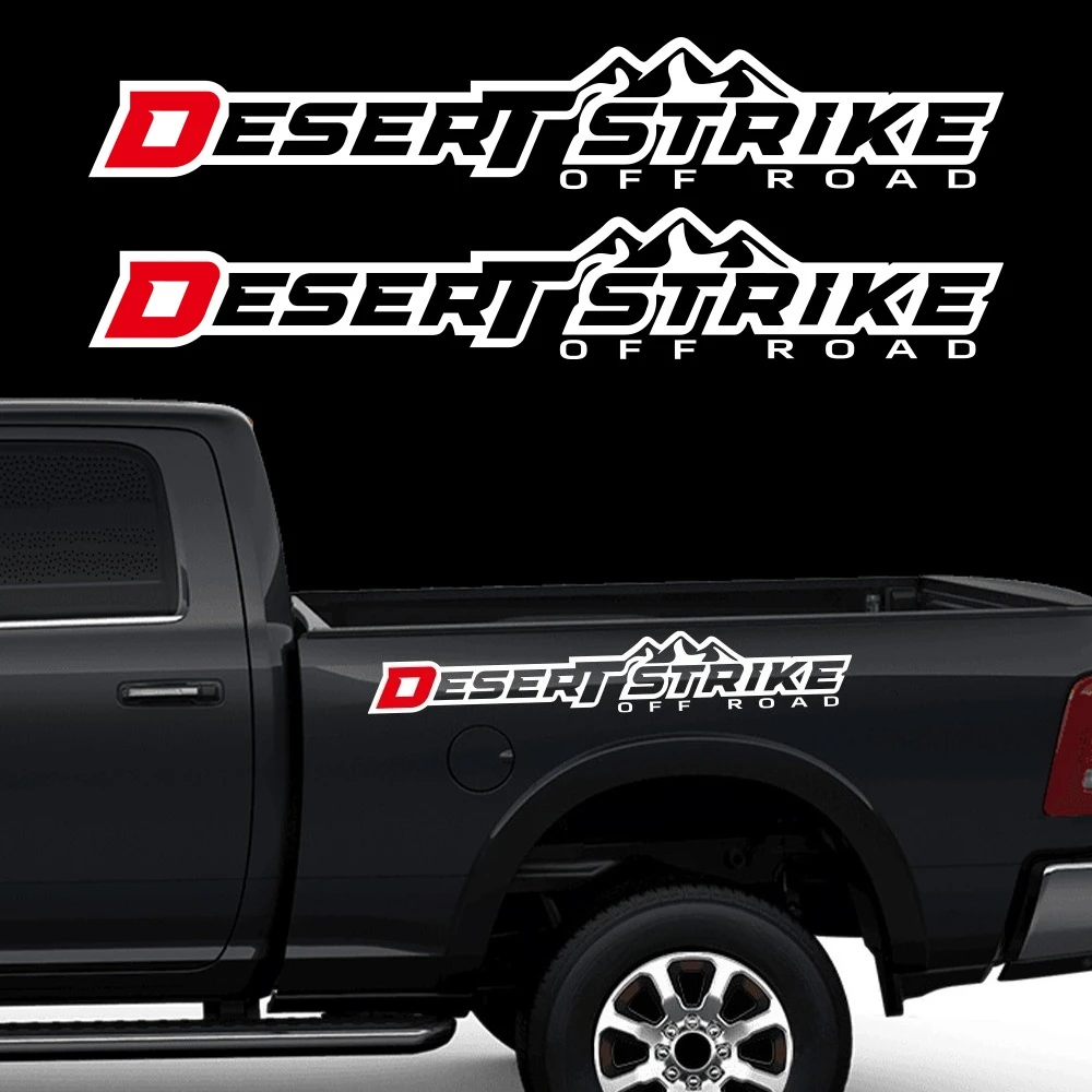 2 pegatinas de vinilo de PVC para coche, diseño Desert Strike, para faldones laterales de camionetas Ford Raptor F-150 F150, decoración para vehículos