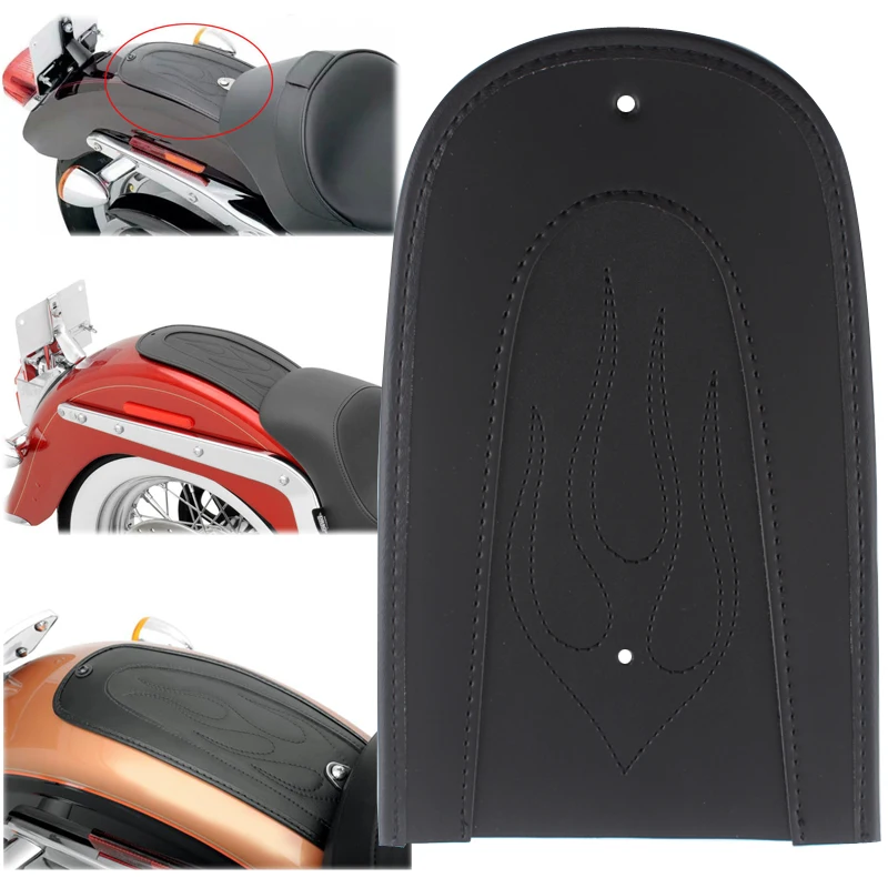 Motorcycle Accessories Rear Fender Bib Solo Seat PU Leather Flame Seat Cushion Fits For Harley Sportsters XL 883 1200 2004-2016