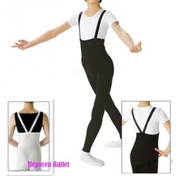 Fashion Great Elasticity Spandex White Or Black Strap High Waist Soft Ballet Tights Training Jumpsuit For Men Boy