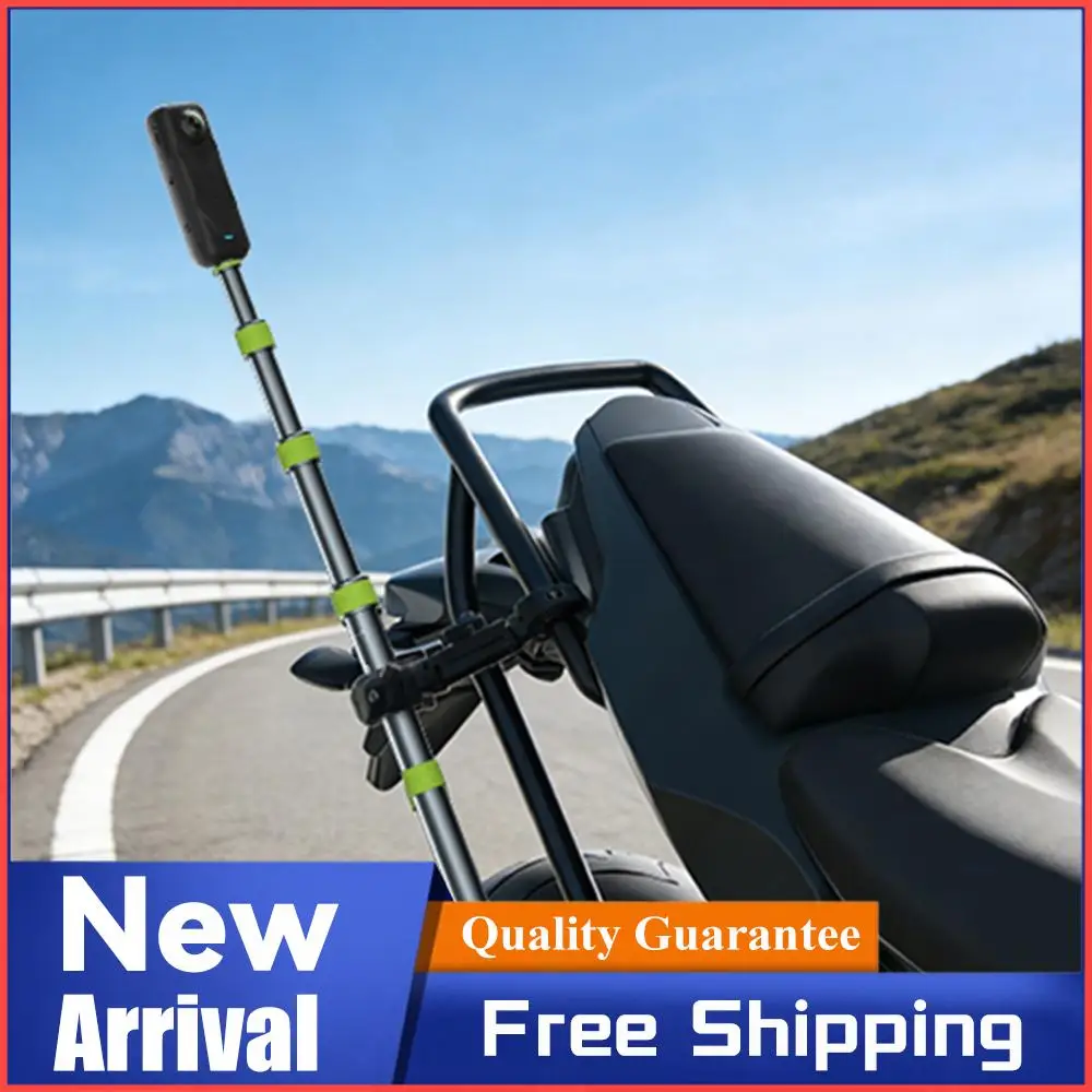 Motorcycle Mount 1/4In Motorcycle Selfie Stick for Insta360/GOPRO/DjI/SJCAM/Akas Bike Handlebar Clamp Mount Selfie Stick Bracket