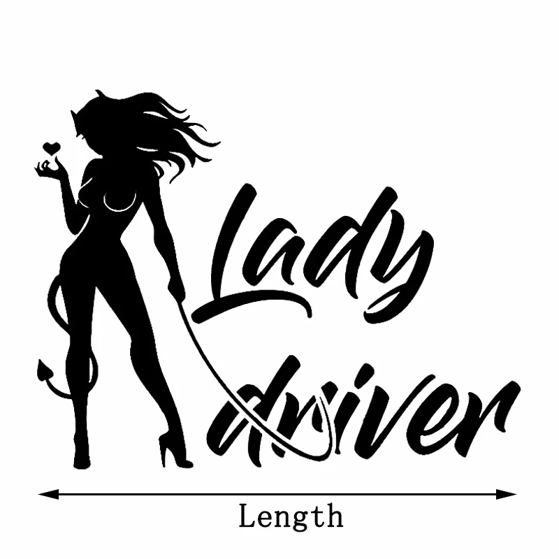 Car stickers personalized and creative lady driver decoration Vinyl Decal Car Accessories