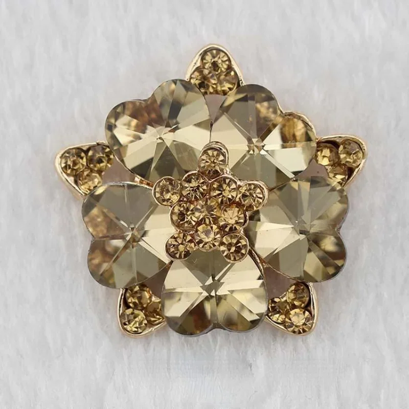 الراقية الأزياء لامعة كريستال حجر الراين أزرار DIY معطف سترة الفراء الديكور أزرار أكمام 2 قطعة/الحقيبة