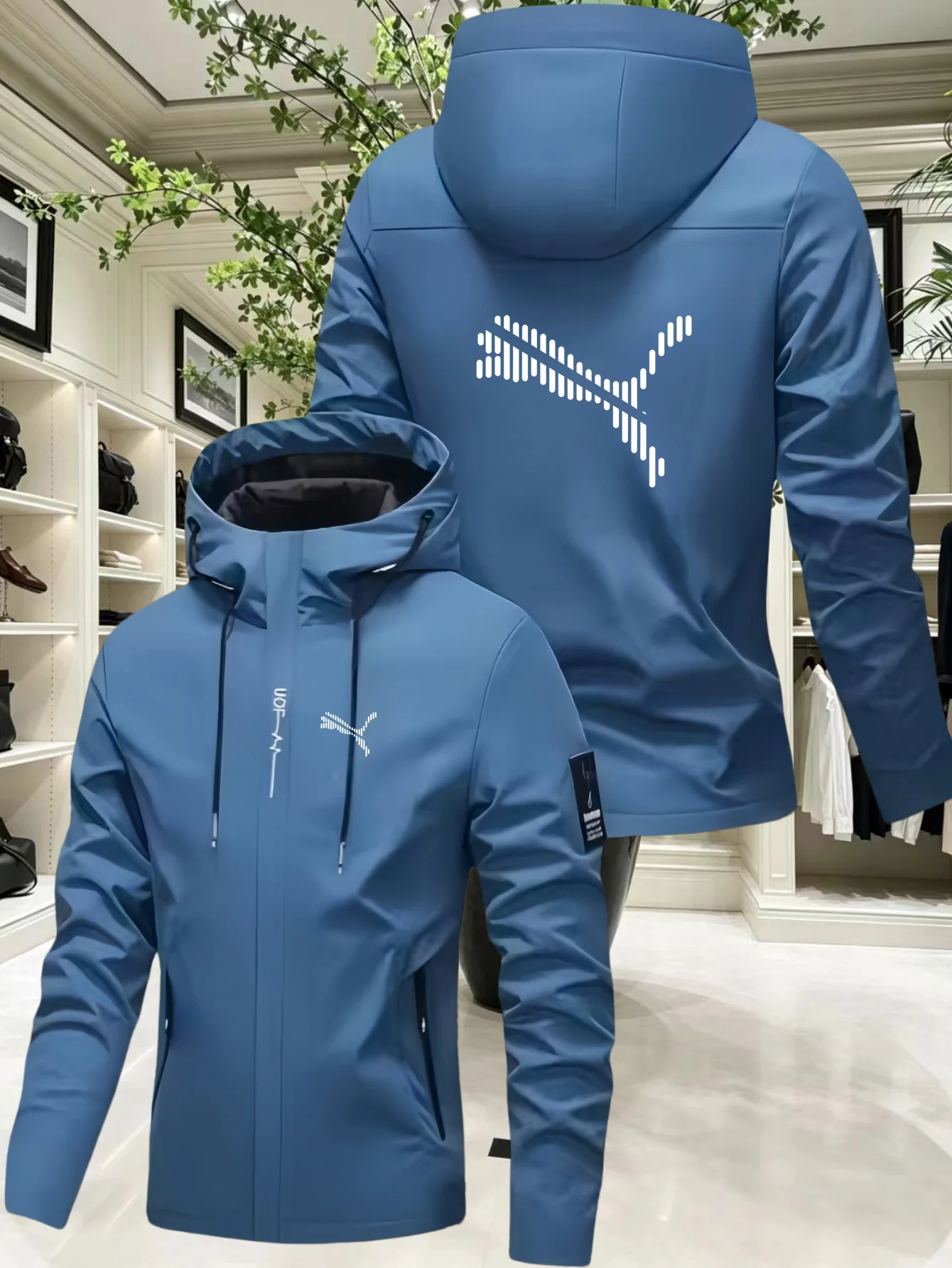 2026 Herren Wasserdichte Leopardenmuster-Jacke - Leichte Outdoor-Regenjacke mit Kapuze - Outdoor-Bergsteigerjacke mit Leopardenmuster – Detail 12
