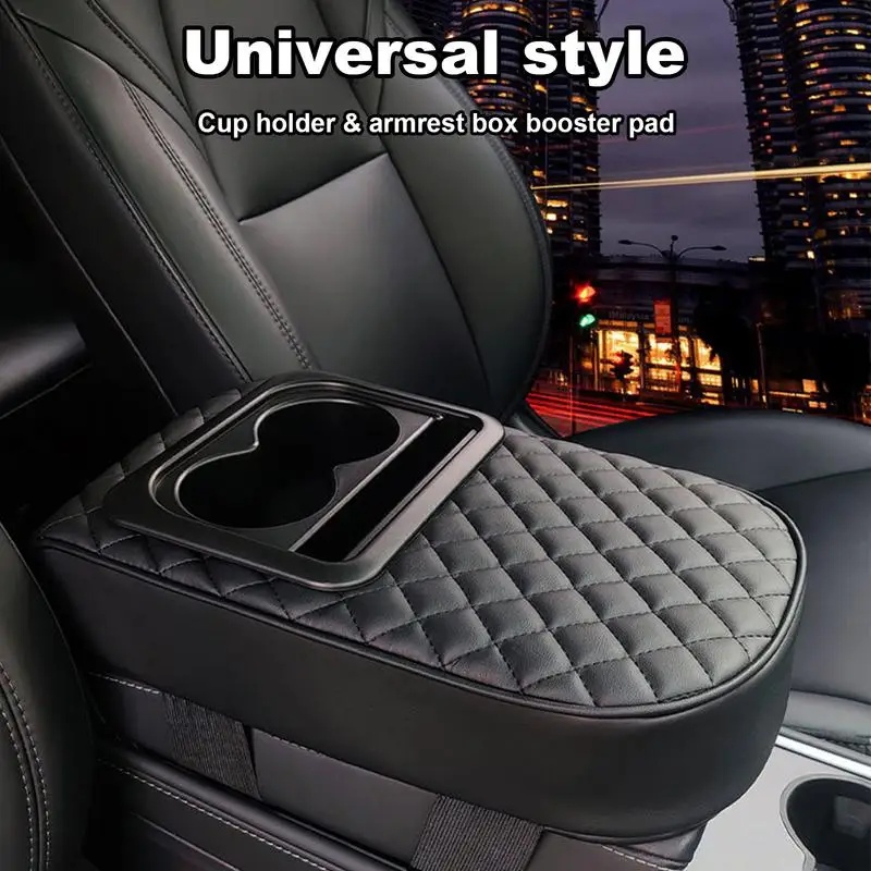 Car Arm Rest Centre Console Auto Armrest Elbow Cushion Car Middle Console Arm Rest Cover Multifunctional Armrest Booster Pad