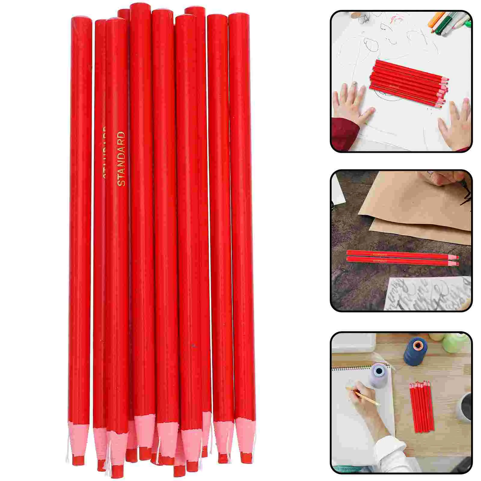 12PCS Peel-off Easy to Remove Marker for Ceramic Glass Cloth Metal Wood (Red) peel-off marker