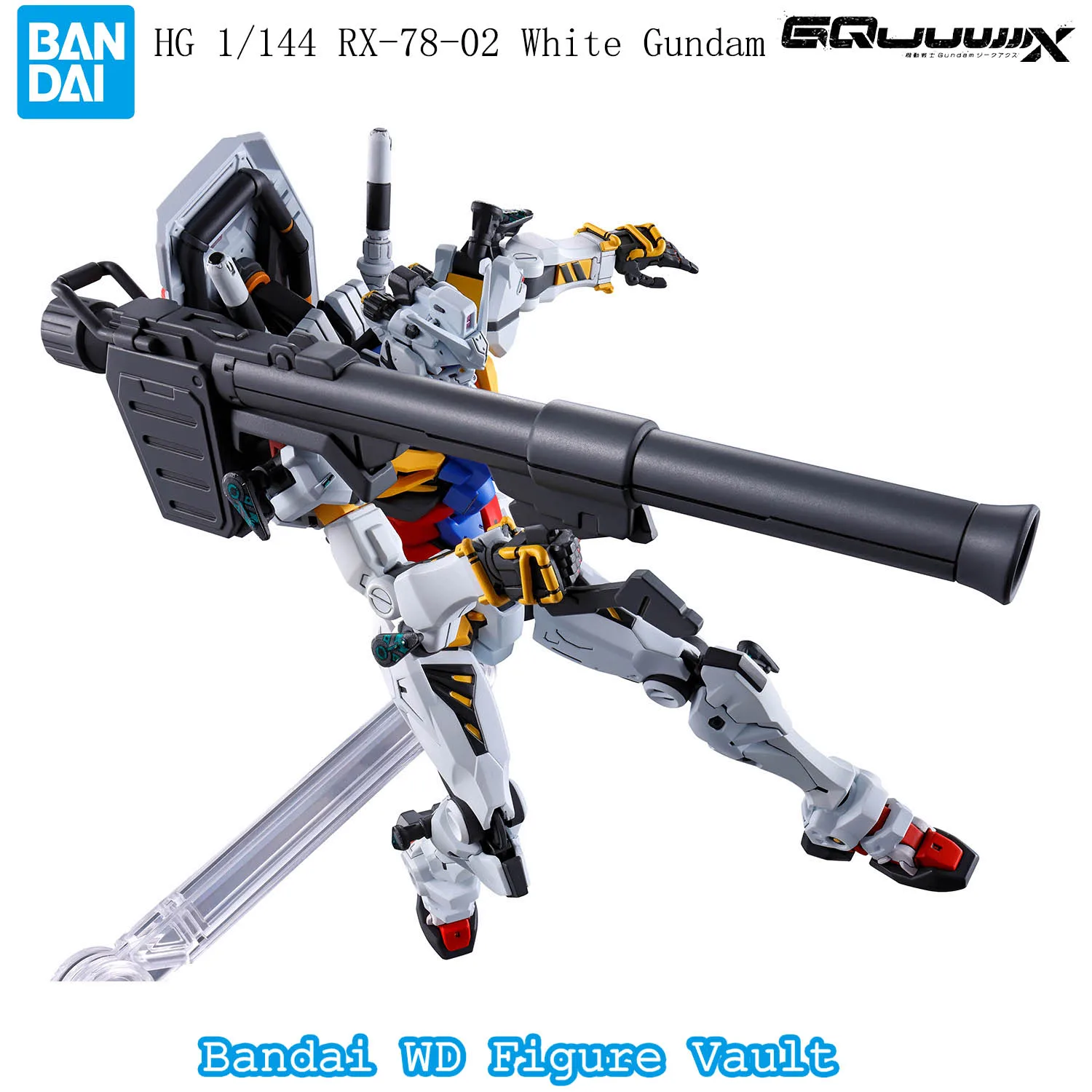 Em estoque bandai oficialmente licenciado hg 1/144 RX-78-02 branco gundam figuras anime modelo genuíno encaixotado brinquedo presente