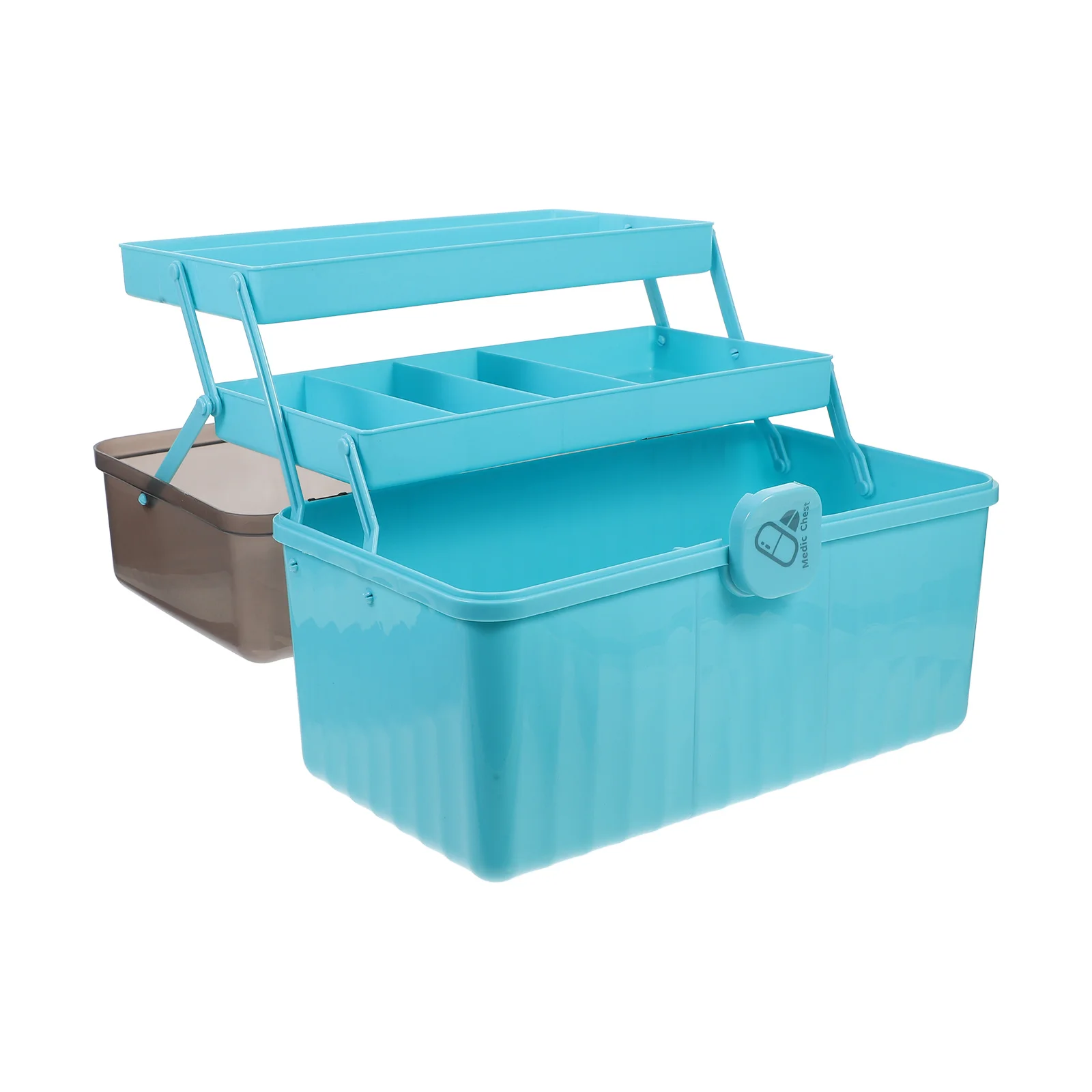 

Пластиковый ящик для хранения лекарств первой помощи, органайзер большой емкости, семейный футляр для неотложной медицинской помощи, портативный держатель для лекарств