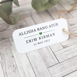 50pcs Wedding Thank You Tag, Gift Tags Personalized, Swing Tags Custom, Wedding Favor Tags, Custom Cardboard Label