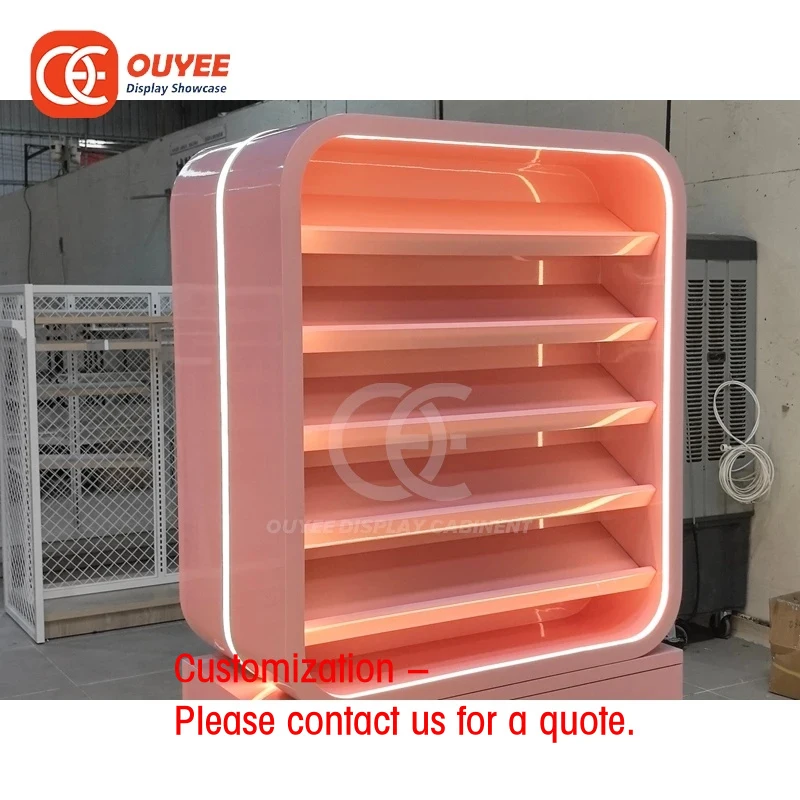 custom.Scalable Designer Powder Coated Metal Retail Shelving Project Contractor Bulk Candy Display Bins