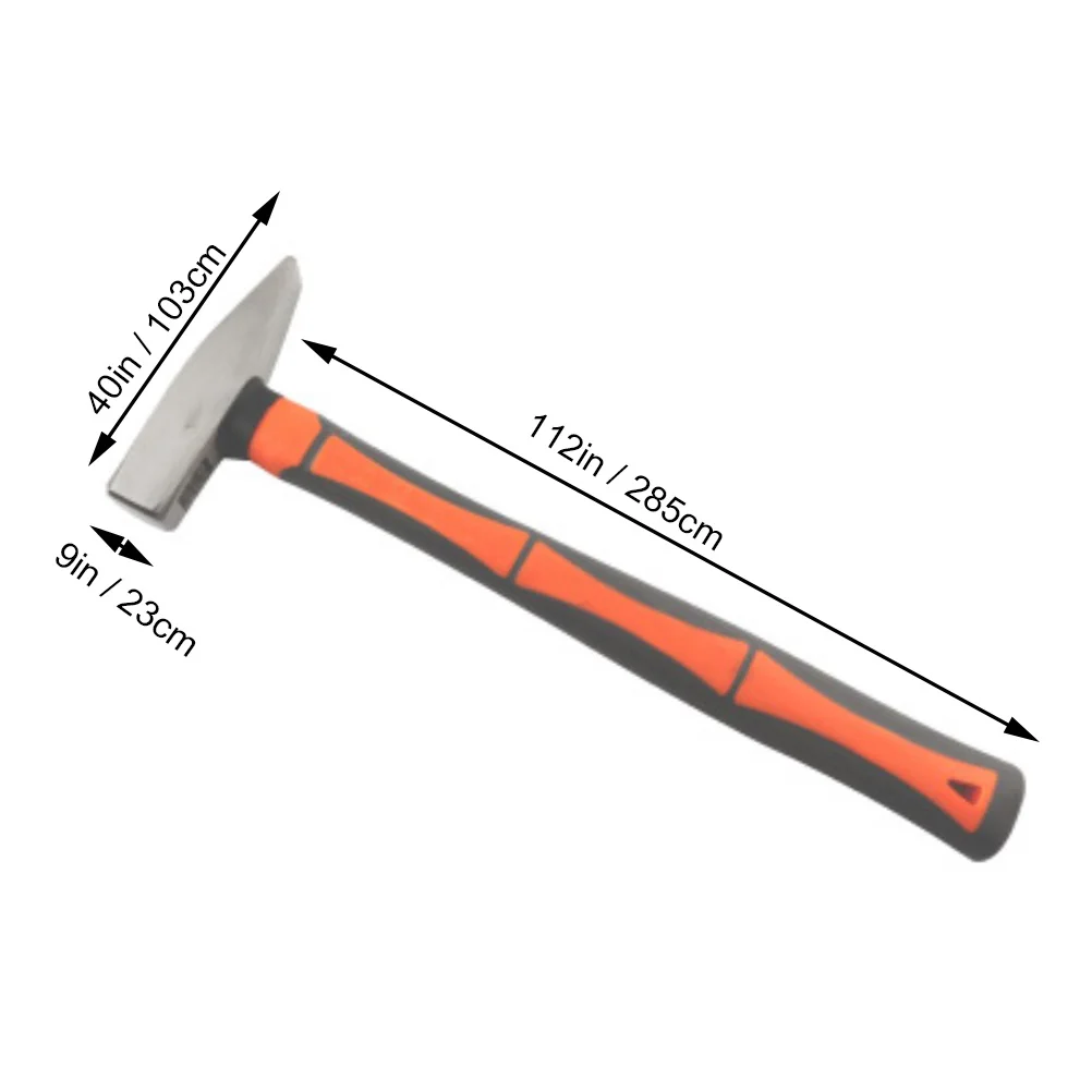 مطرقة حرفية 300 جرام مقبض بلاستيكي فضي لتصنيع المعادن أداة تقليم متقاطعة تستخدم من قبل المهندسين لعمال الصفائح المعدنية