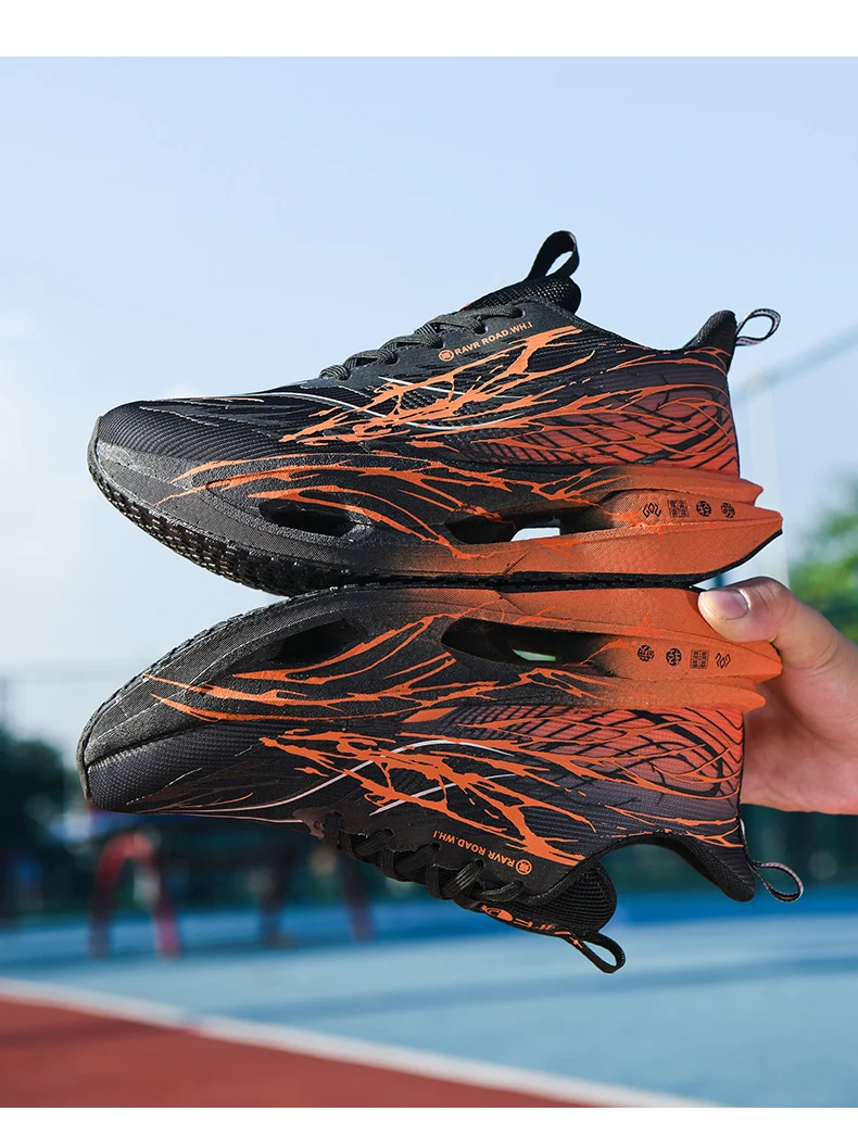 Herren-Sneaker mit Carbonplatte, Laufschuhe, leichte, atmungsaktive, stoßdämpfende Tennis-, Sport- und Marathon-Schuhe für das Training – Detail 28