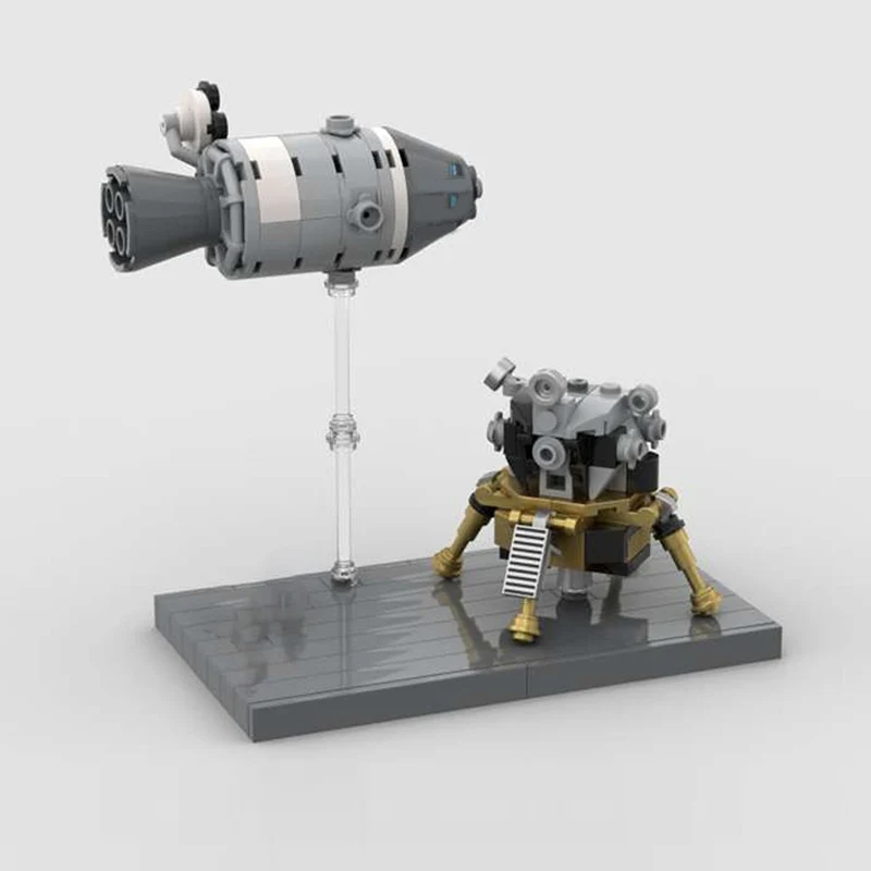 Apollo 11 Tranquility Base Model MOC Building Bricks War Equipment Modular Technology Gifts Holiday Assemble Children Toys Suit