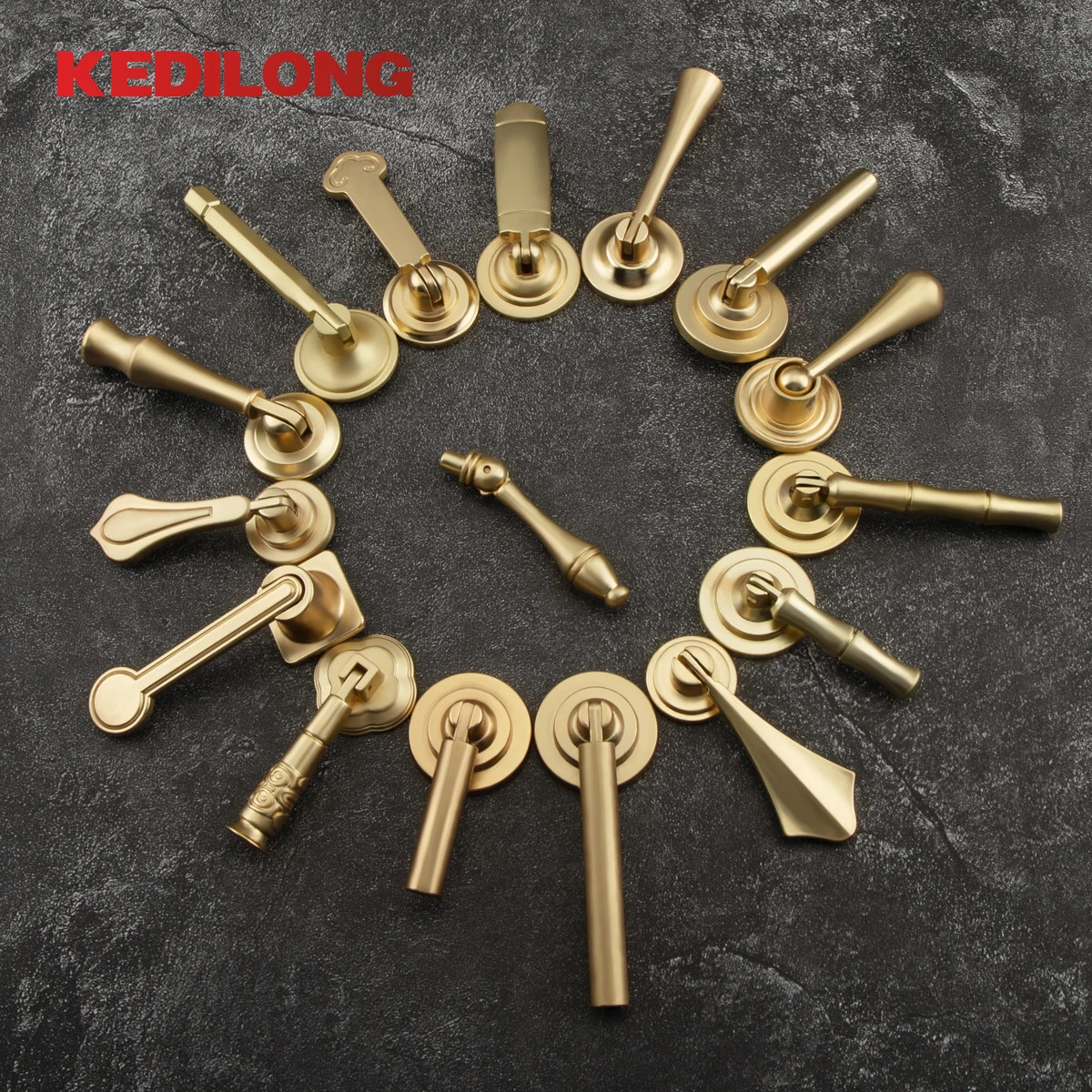 KEDLO Hardware per mobili Modern Light Luxury maniglia a foro singolo armadio da cucina maniglia a sospensione in oro cassetto manopola dell'armadio