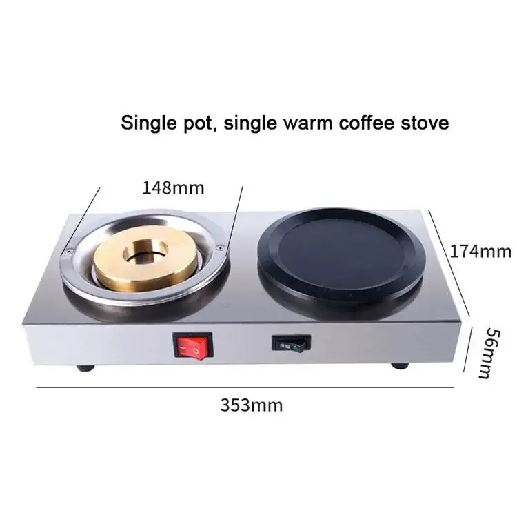 Electric Stainless Steel Coffee Warmer Hot Plate Coffee Pot Heater Coffee Cooking Stove