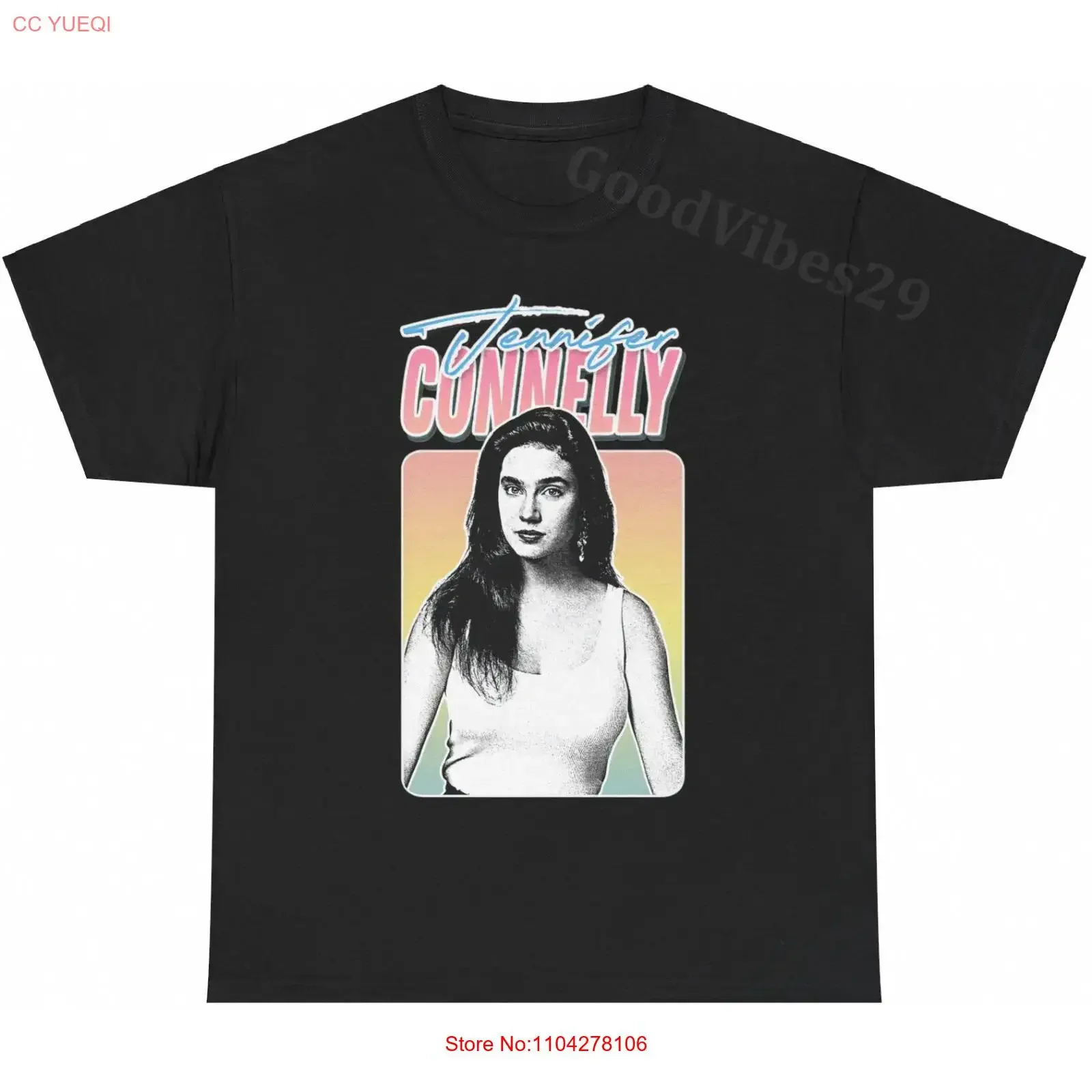 Jennifer Connelly Vintage Aesthetic Style Retro T Shirt S 5XL  vintage Washed Soft fashion Breathable Versatile Slightly Unisex