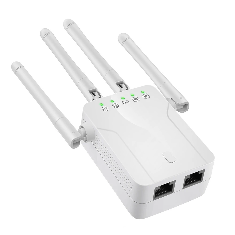 300M/1200Mbps wzmacniacz sygnału bezprzewodowego wzmacniacz sygnału WiFi Dual-Band 2.4G 5G Extender 4 antena Router wzmacniacz sygnału do biura w