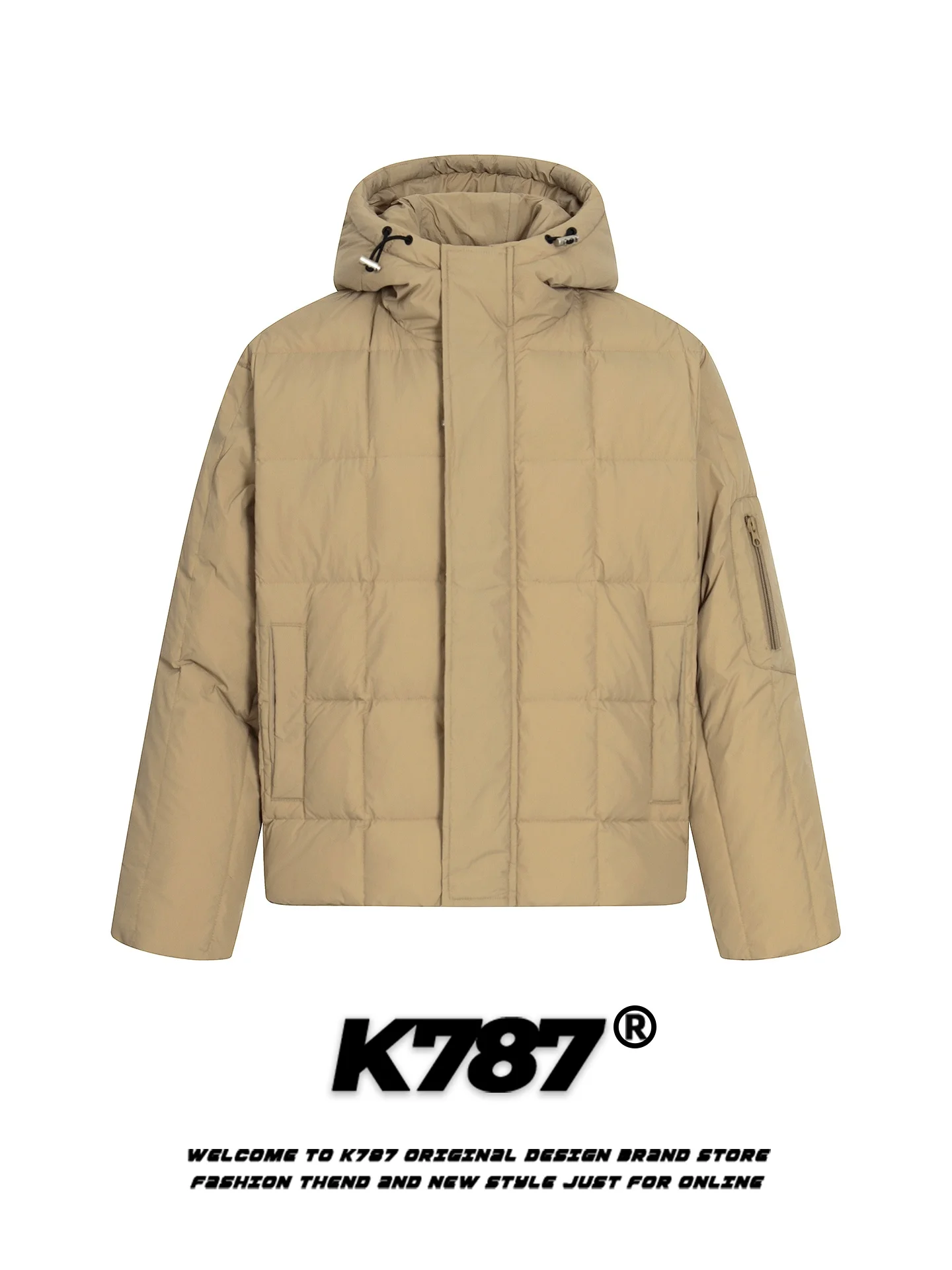 

Куртка-пуховик K787 в американском ретро-стиле 90-х годов, белая, с капюшоном, теплая, для мужчин и женщин, модная, морозостойкая, парная модель