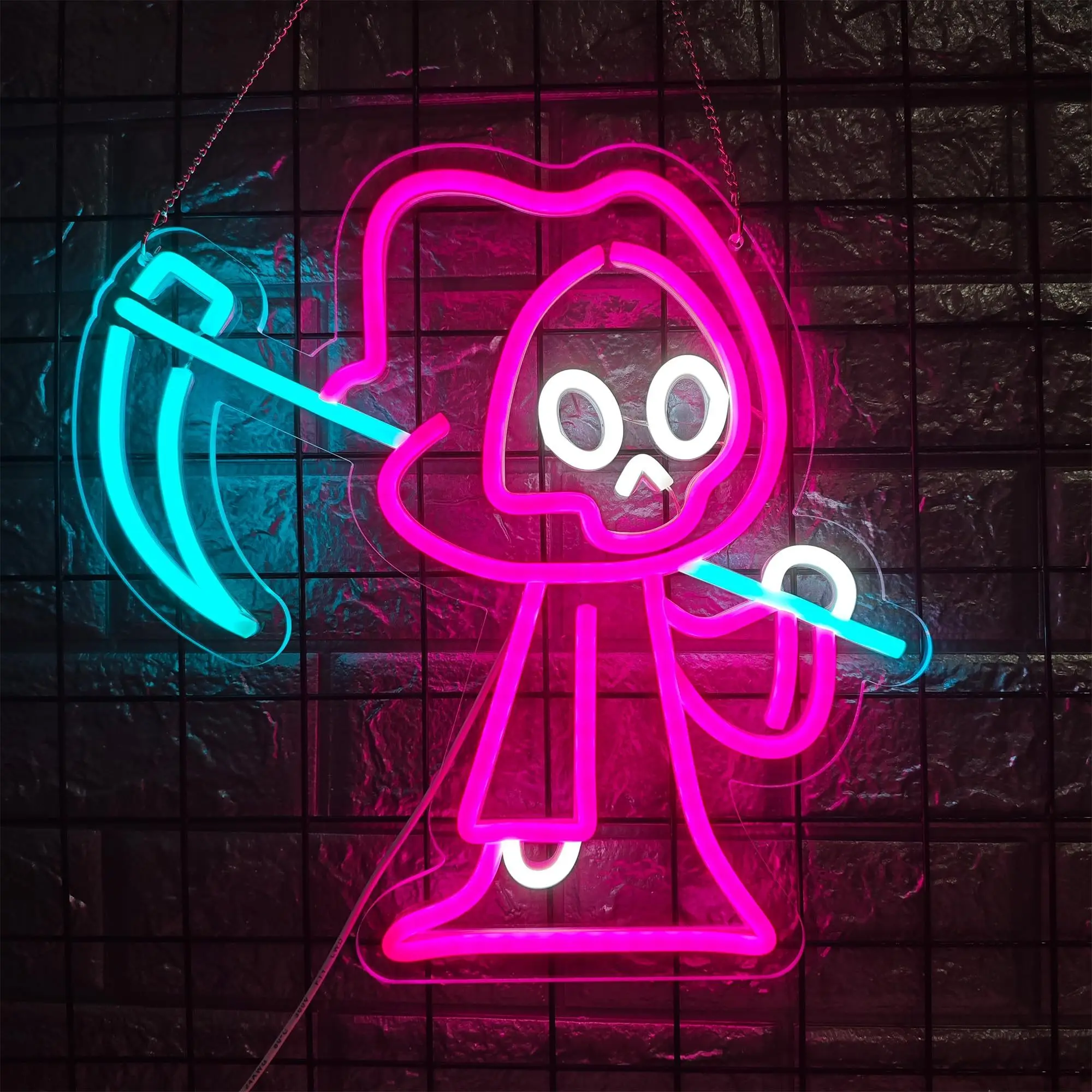 Spooky Ghost Led Neon Sign-Dimmable Halloween Wall Decor, Perfect For Bedroom, Porch & Kids' Gifts Halloween Home Decor Spooky