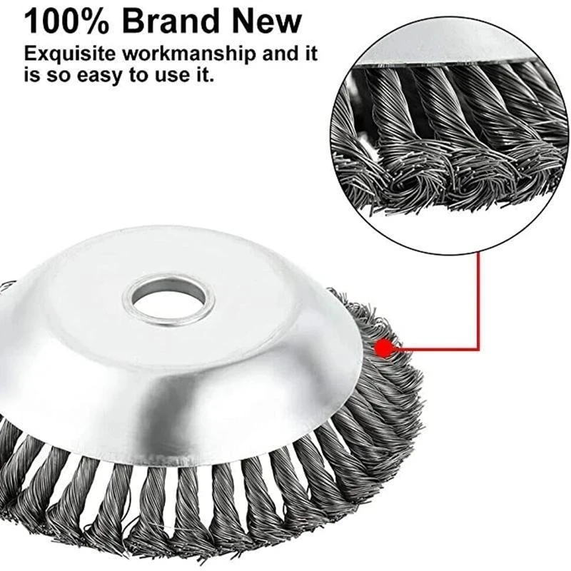 6 Polegada fio de aço roda escova disco cortador de ervas daninhas cabeça jardim escova cortador de grama universal aparador de grama cabeças