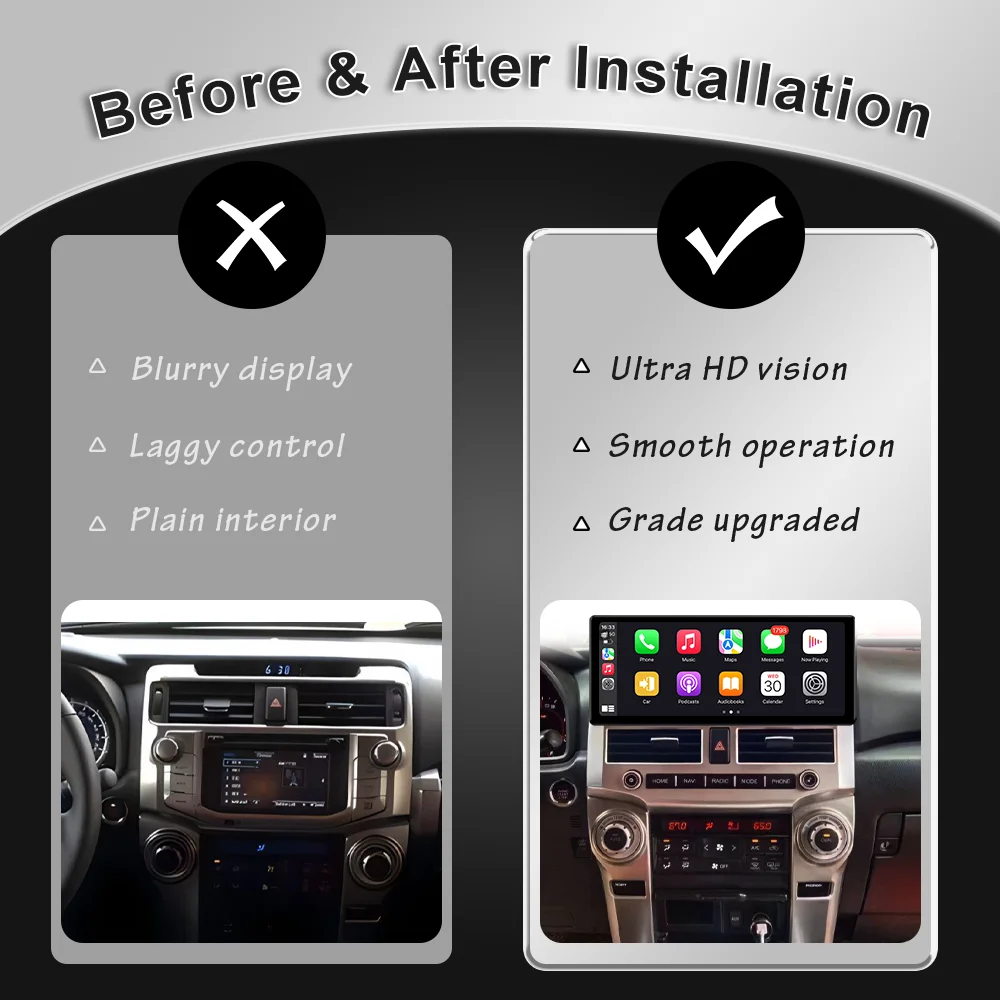 12.3 inch for Toyota 4runner 2007-2021 Multimedia Player Android 16 Android Auto GPS Navi BT WiFi HD IPS Touch Screen DSP Stereo