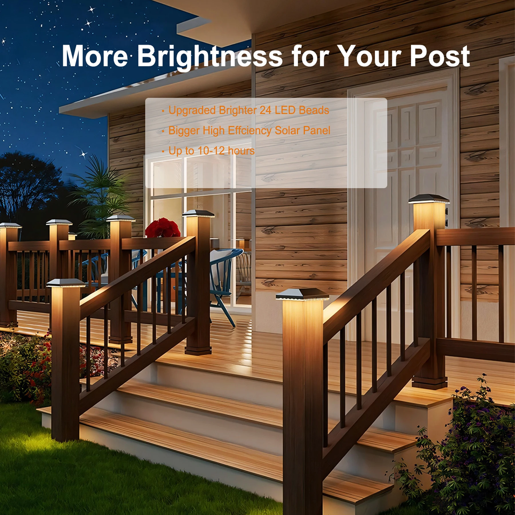 آخر أضواء في الهواء الطلق مقاوم للماء 2 حزمة ، سطح السفينة غطاء ضوء ل 4x4 خشبية/فينيل ، أسود الشمسية سياج آخر غطاء ضوء للحديقة/الفناء/الشرفة