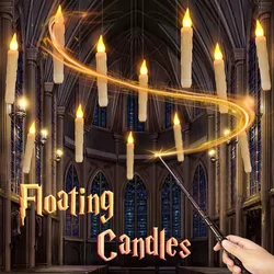 6-36pcs LED Floating Candles Light With Magic Wand Electronic Flameless Candle For Wedding Party Christmas Decoration Navidad