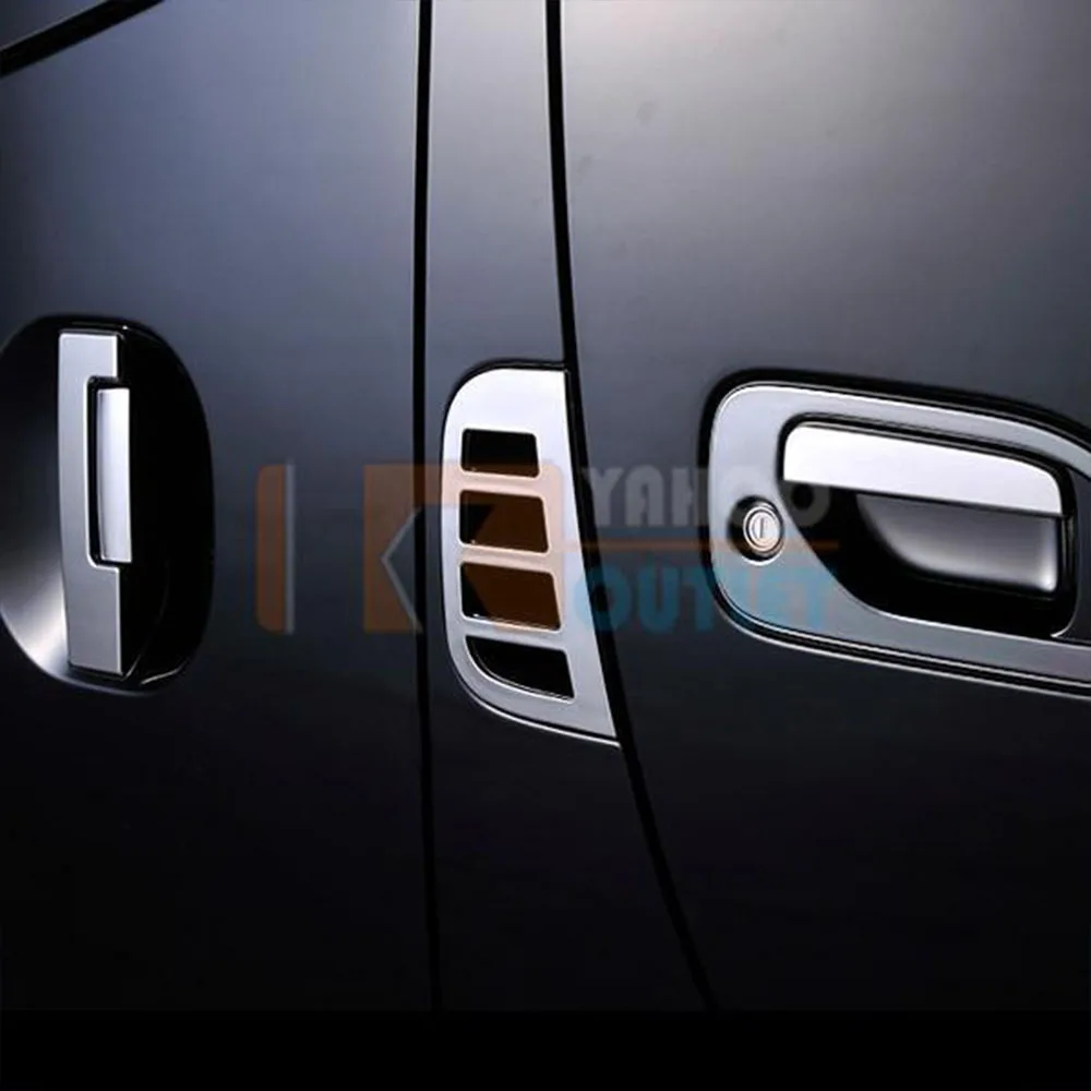 JY SUS304 Stainless Steel Side Door Air Intake Trim Car Styling Cover Accessories For Nissan CARAVAN NV350 E26