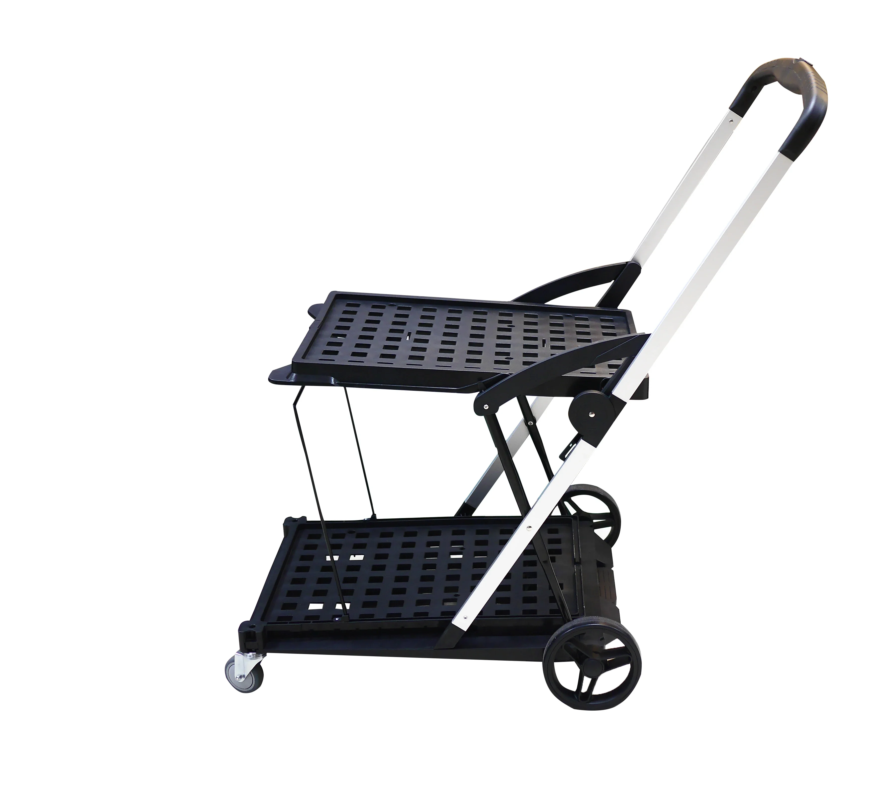 fold away shopping platform hand truck trolley metal foldable grocery dolly push carts for groceries
