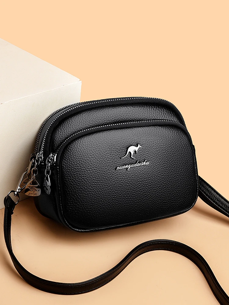 

Сумка через плечо из натуральной кожи-кенгуру, женская повседневная сумка на одно плечо, кошелек для монет, мягкий круглый кошелек-мавпа