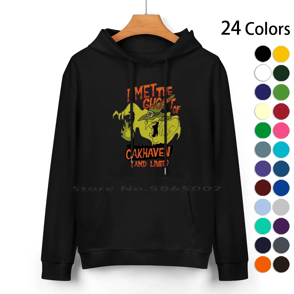 I Met The Ghost Of Oakhaven And Lived Pure Cotton Hoodie Sweater 24 Colors Hex Girls 90s Witches Ghost Ghost Of Oakhaven