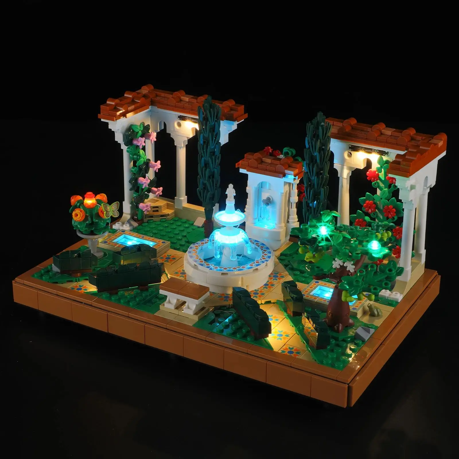 (Only LED Light No Bricks) 10359 Fountain Garden Ideas (Not Include Building Blocks Kits Sets Model)