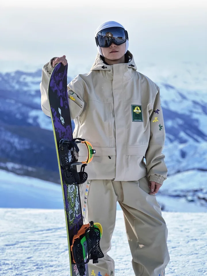 John Snow 2025, neuer professioneller wasserdichter Skianzug für Herren und Damen, warm, atmungsaktiv, Schneemantel und Hose im amerikanischen Stil – Detail 2