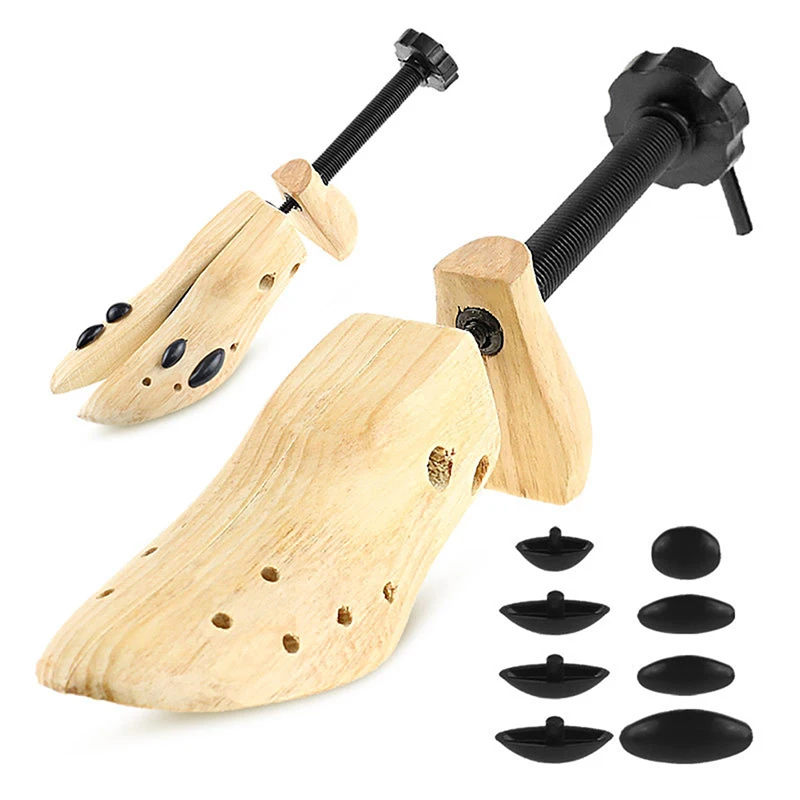 Dropshipping 1pcs 2-Way Wooden Shoe Tree For Men and Women Shoes Expander djustable Shoe Stretcher Shaper Rack