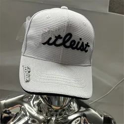 Golf Caps Adjustable Baseball Hats Outdoor Sport Duckbill Cap For Men Women breathable Sun Hat Embroidery Black White Golf Hat