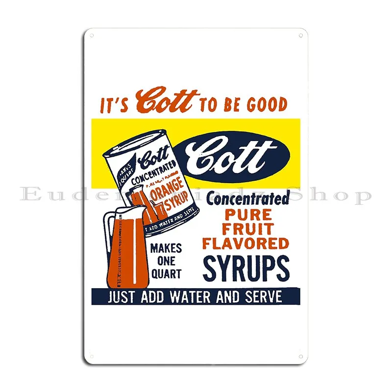 Fruit Flavored Syrups Advert Metal Plaque Poster Wall Cave Mural Customized Garage Club Tin Sign Poster